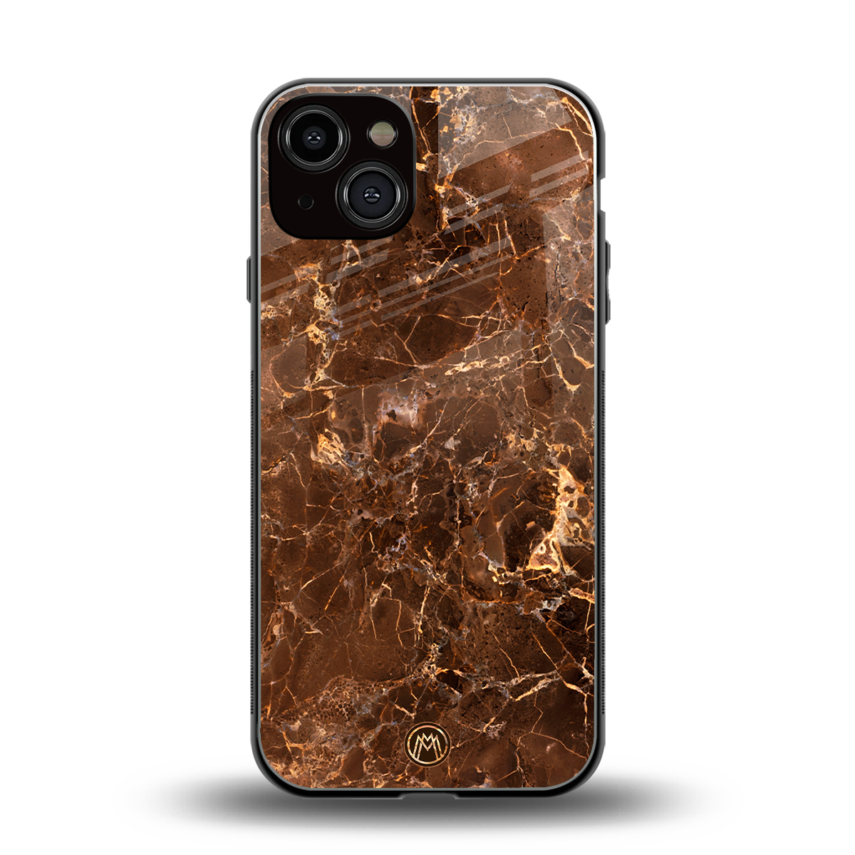 lavish brown marble back phone cover | glass case for iphone 13