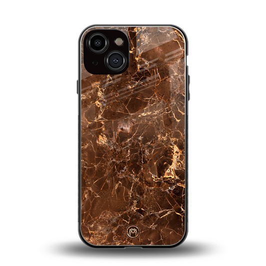 lavish brown marble back phone cover | glass case for iphone 13
