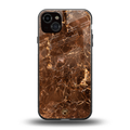 lavish brown marble back phone cover | glass case for iphone 14 plus