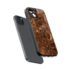 lavish brown marble back phone cover | glass case for iphone 15 plus