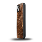 lavish brown marble back phone cover | glass case for iphone 15 plus