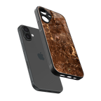 lavish brown marble back phone cover | glass case for iphone 16 plus