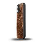 lavish brown marble back phone cover | glass case for iphone 16 plus