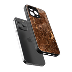 lavish brown marble back phone cover | glass case for iphone 16 pro max