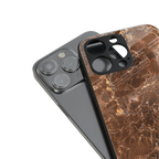 lavish brown marble back phone cover | glass case for iphone 13 mini