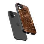 lavish brown marble back phone cover | glass case for iphone 16