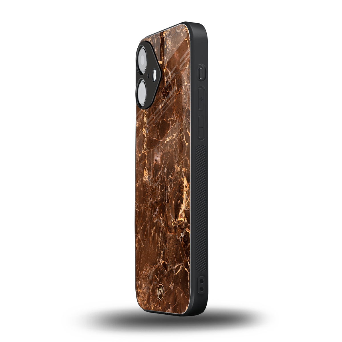 lavish brown marble back phone cover | glass case for iphone 16