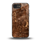 lavish brown marble back phone cover | glass case for iphone 16e