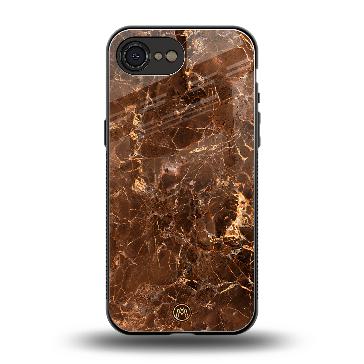 lavish brown marble back phone cover | glass case for iphone 16e