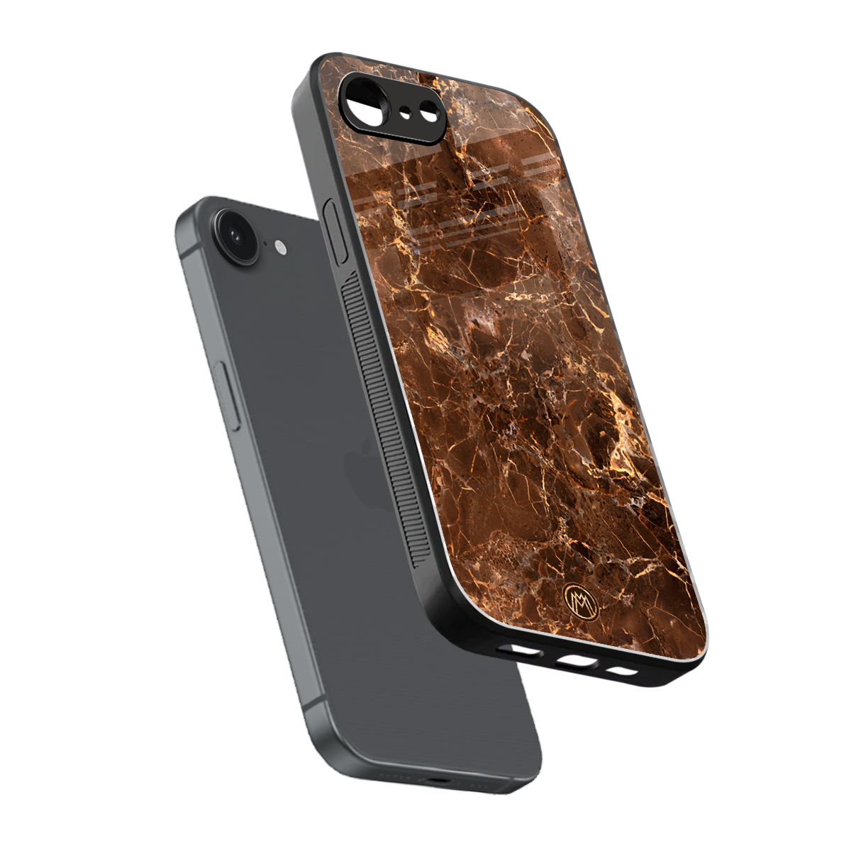 lavish brown marble back phone cover | glass case for iphone 16e