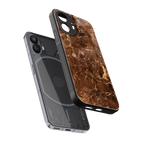 lavish brown marble back phone cover | glass case for nothing phone 2