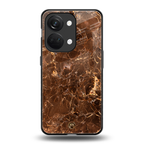 lavish brown marble back phone cover | glass case for oneplus nord 3