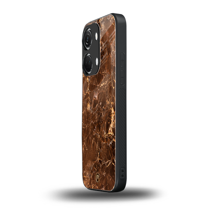 lavish brown marble back phone cover | glass case for oneplus nord 3