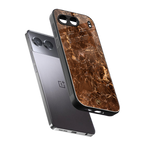 lavish brown marble back phone cover | glass case for oneplus nord 4