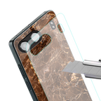 lavish brown marble back phone cover | glass case for oneplus nord 4