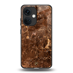 lavish brown marble back phone cover | glass case for oneplus nord ce 3