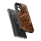 lavish brown marble back phone cover | glass case for oneplus nord ce 3
