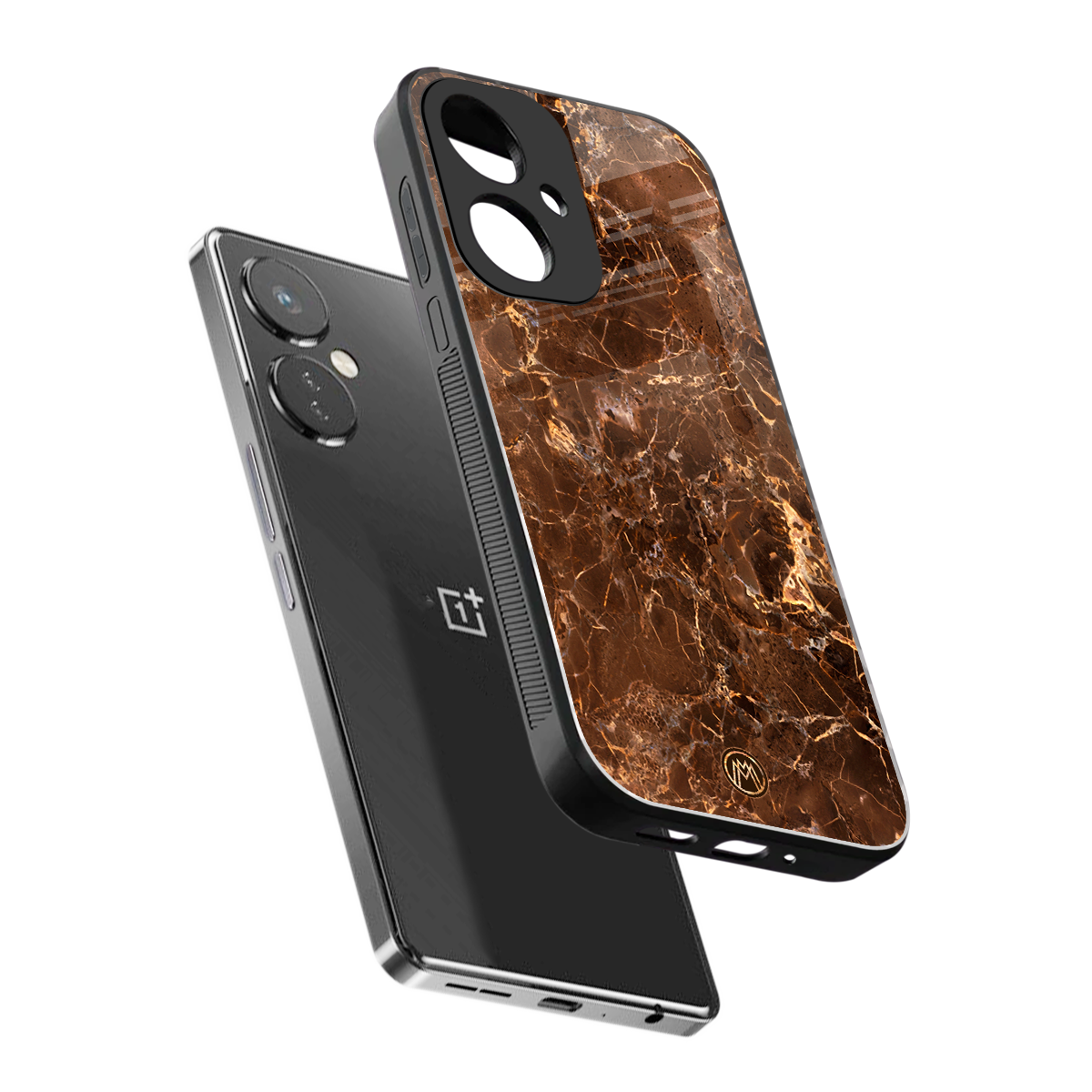lavish brown marble back phone cover | glass case for oneplus nord ce 3
