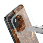 lavish brown marble back phone cover | glass case for oneplus nord ce 3