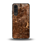 lavish brown marble back phone cover | glass case for oneplus nord ce 4 lite