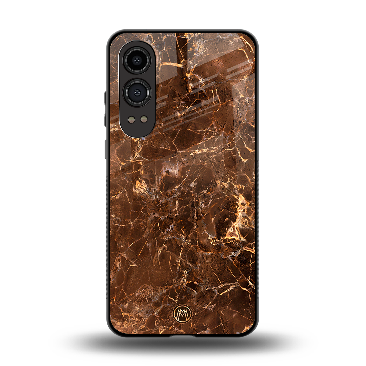 lavish brown marble back phone cover | glass case for oneplus nord ce 4 lite