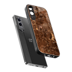 lavish brown marble back phone cover | glass case for oneplus nord ce 4 lite