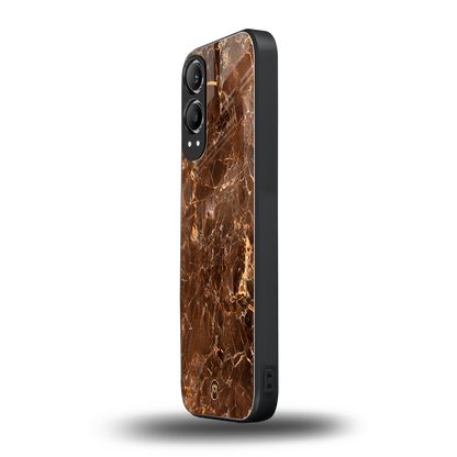 lavish brown marble back phone cover | glass case for oneplus nord ce 4 lite