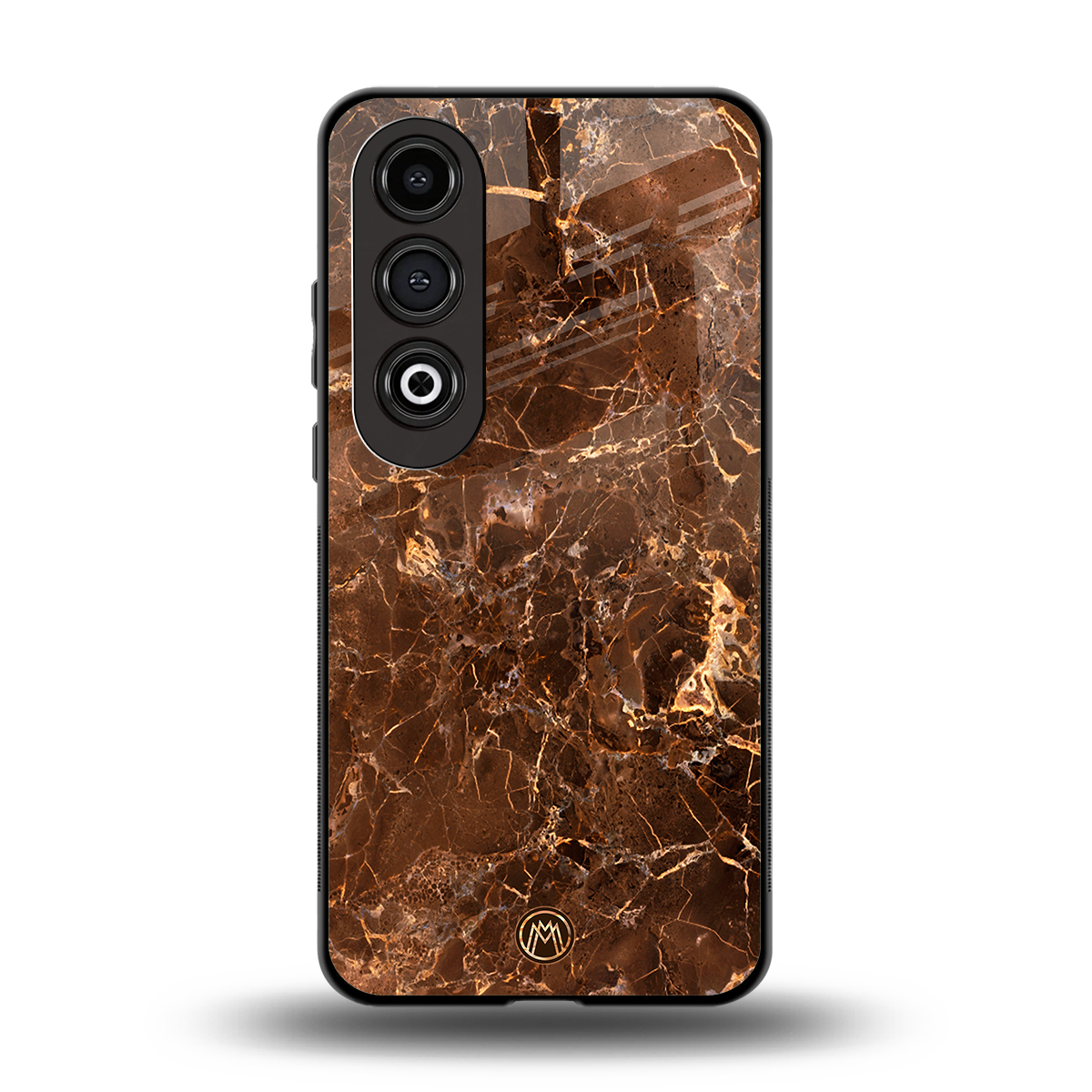 lavish brown marble back phone cover | glass case for oneplus nord ce 4
