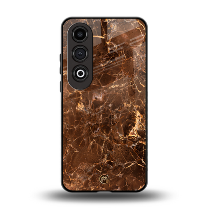 lavish brown marble back phone cover | glass case for oneplus nord ce 4