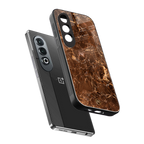 lavish brown marble back phone cover | glass case for oneplus nord ce 4