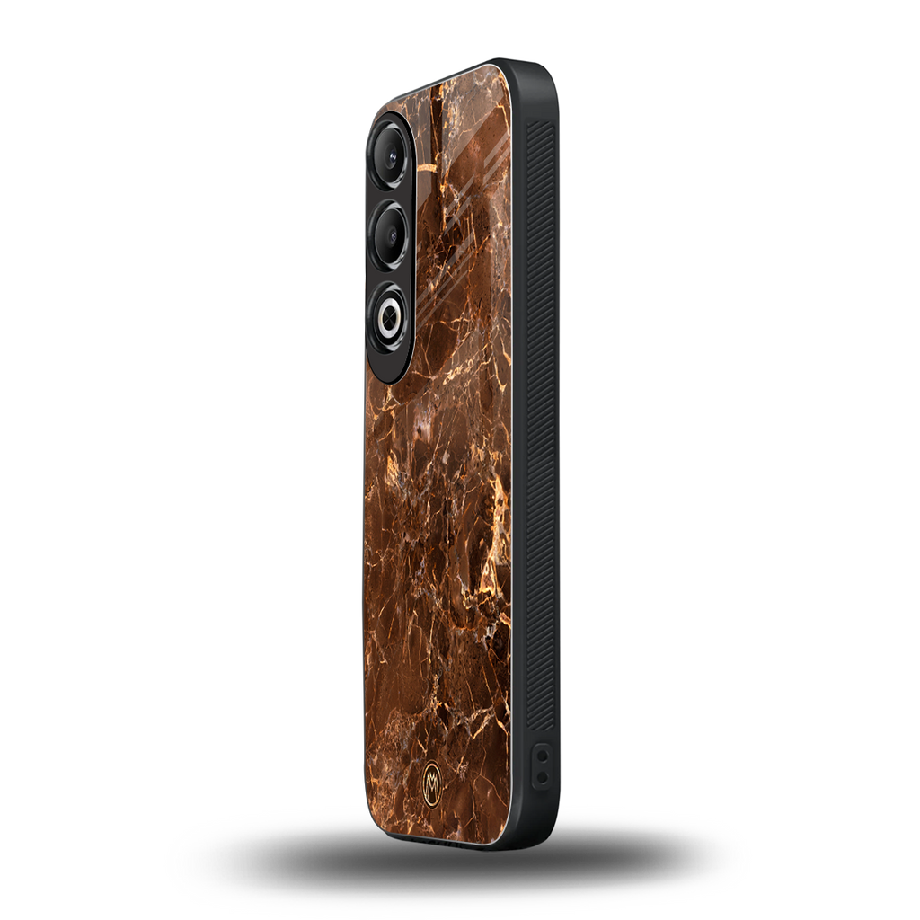 lavish brown marble back phone cover | glass case for oneplus nord ce 4