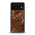 lavish brown marble back phone cover | glass case for google pixel 6 pro