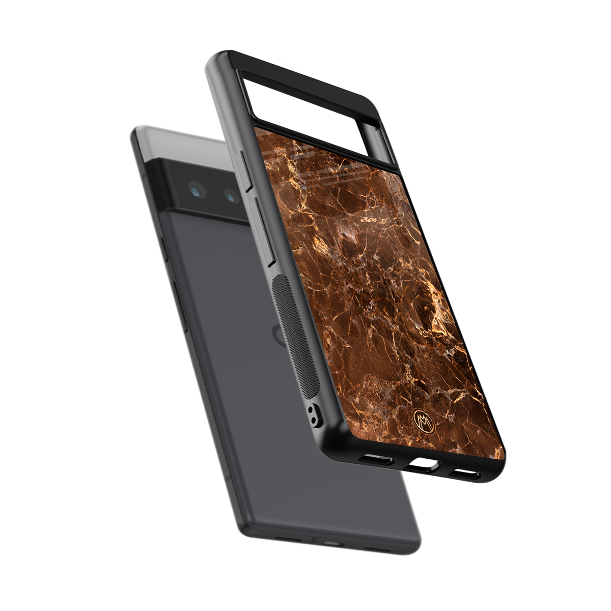 lavish brown marble back phone cover | glass case for google pixel 6 pro