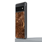 lavish brown marble back phone cover | glass case for google pixel 6 pro
