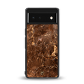 lavish brown marble back phone cover | glass case for google pixel 6