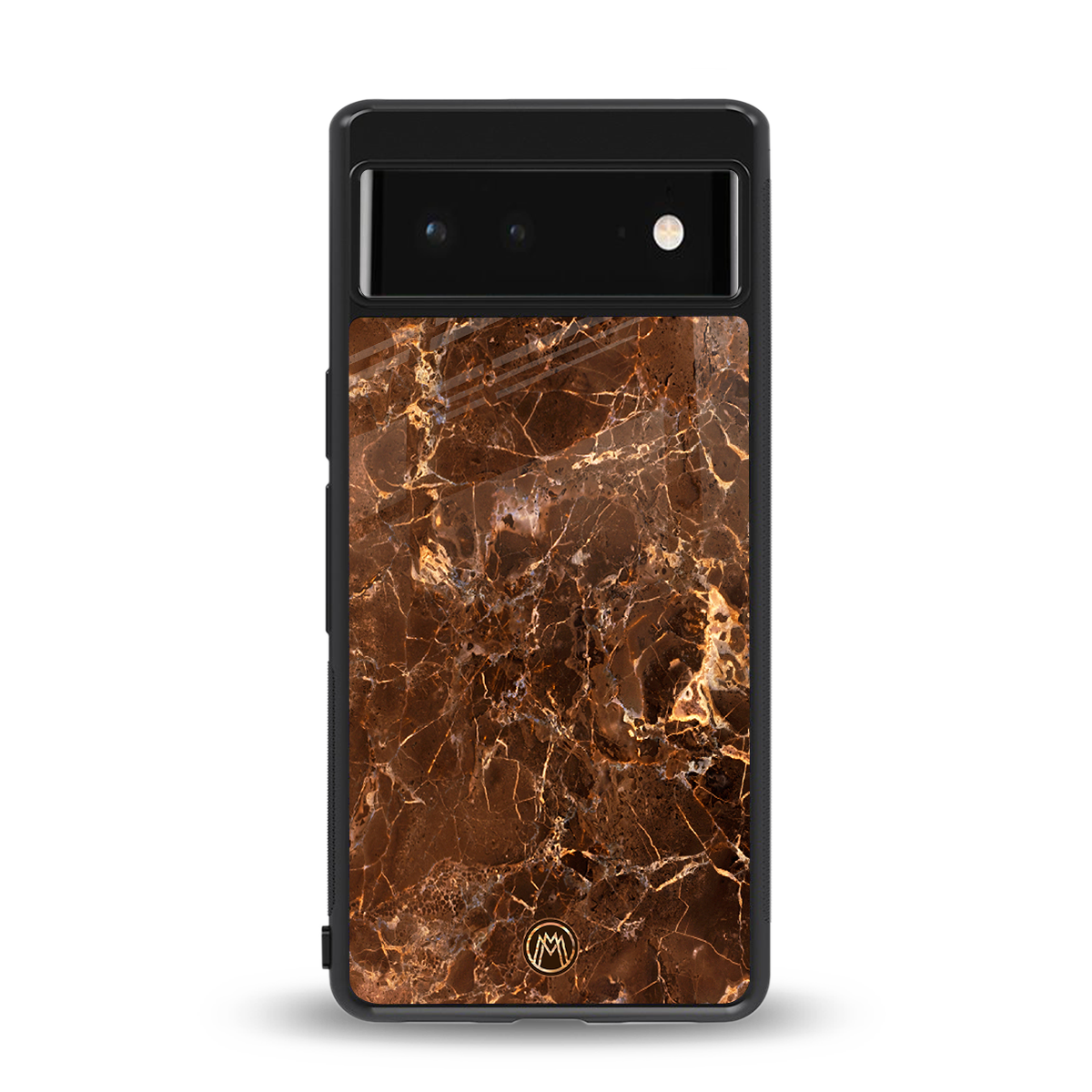 lavish brown marble back phone cover | glass case for google pixel 6
