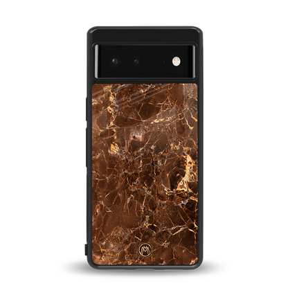 lavish brown marble back phone cover | glass case for Google Pixel 6A