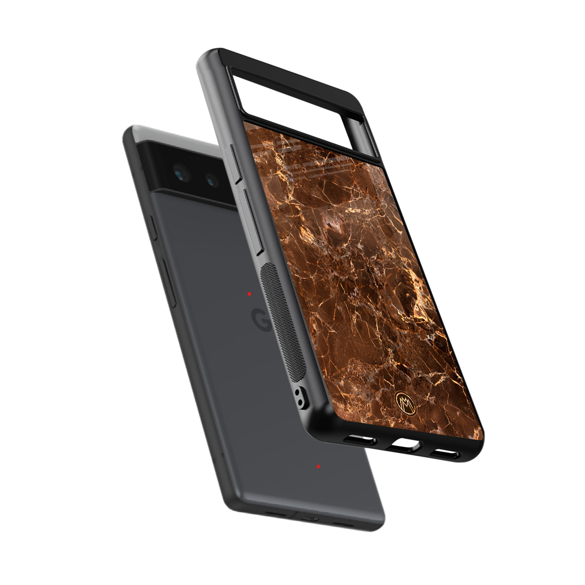 lavish brown marble back phone cover | glass case for google pixel 6