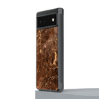 lavish brown marble back phone cover | glass case for google pixel 6