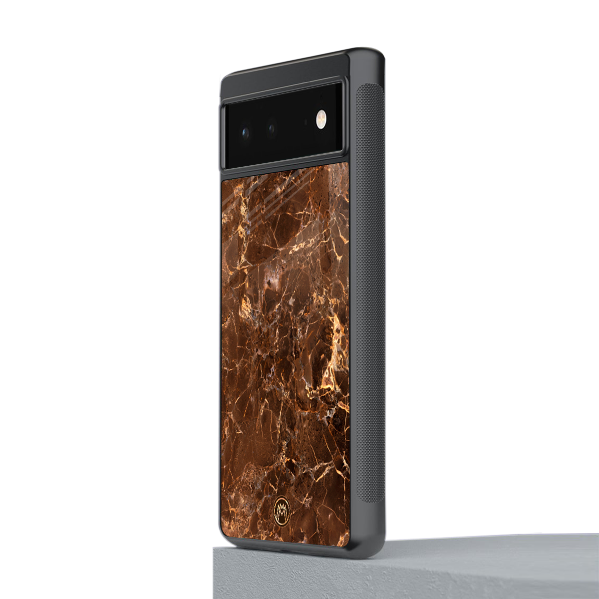 lavish brown marble back phone cover | glass case for google pixel 6