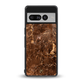 lavish brown marble back phone cover | glass case for google pixel 7 pro