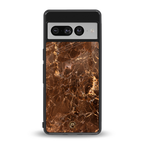 lavish brown marble back phone cover | glass case for google pixel 7 pro
