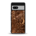 lavish brown marble back phone cover | glass case for Google Pixel 7