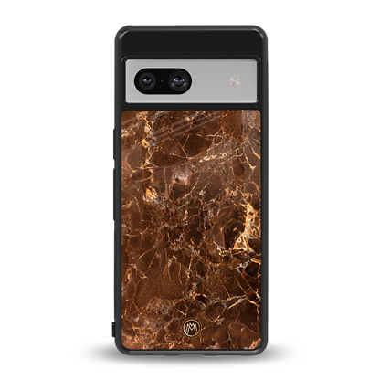 lavish brown marble back phone cover | glass case for Google Pixel 7