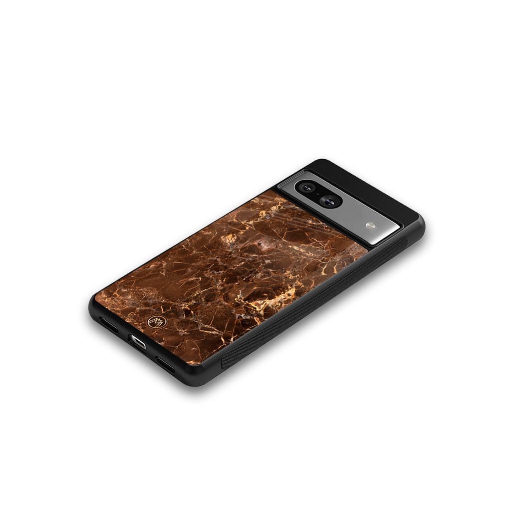 lavish brown marble back phone cover | glass case for Google Pixel 7A