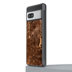 lavish brown marble back phone cover | glass case for Google Pixel 7