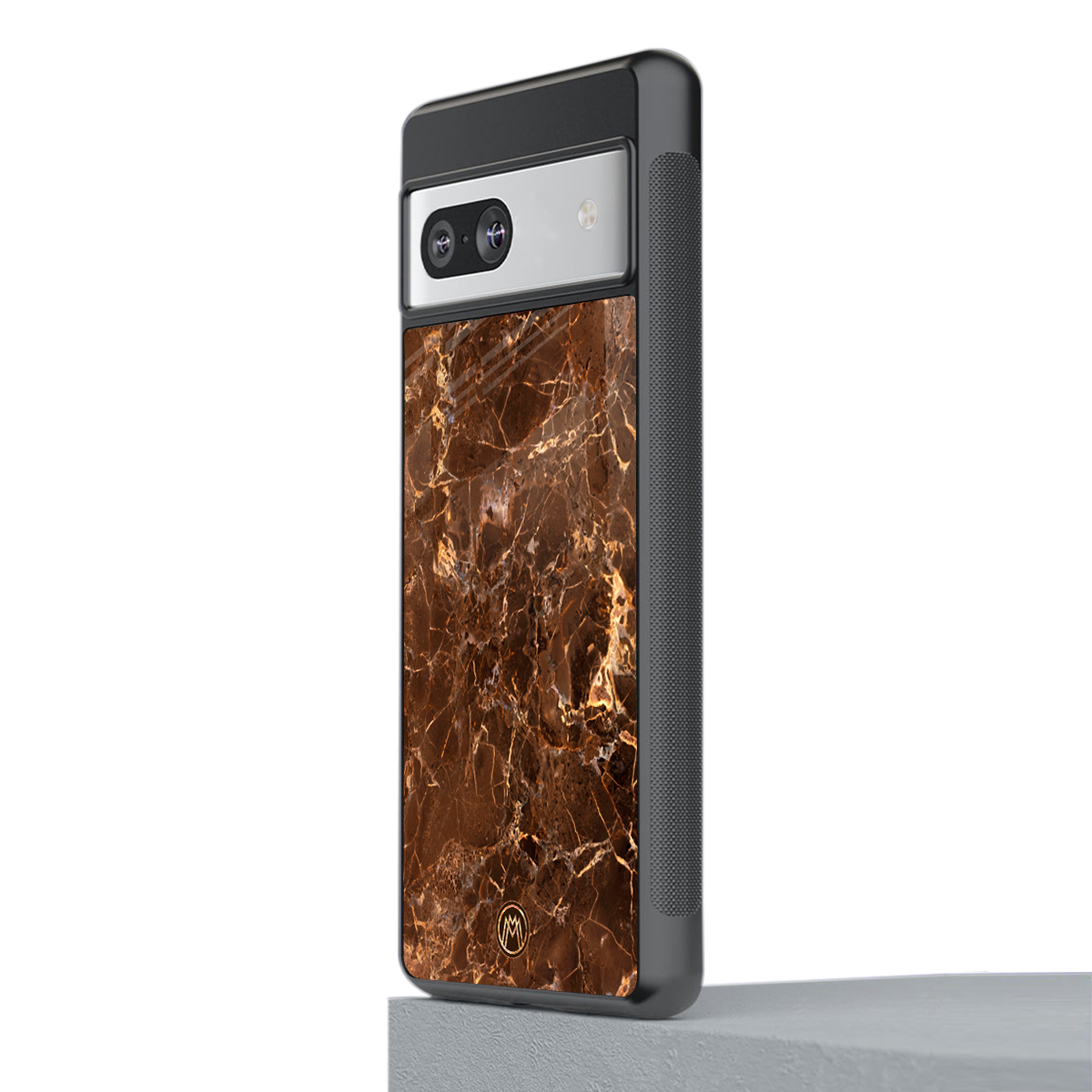 lavish brown marble back phone cover | glass case for Google Pixel 7