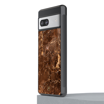 lavish brown marble back phone cover | glass case for Google Pixel 7