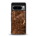 lavish brown marble back phone cover | glass case for google pixel 8 pro