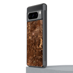 lavish brown marble back phone cover | glass case for google pixel 8 pro